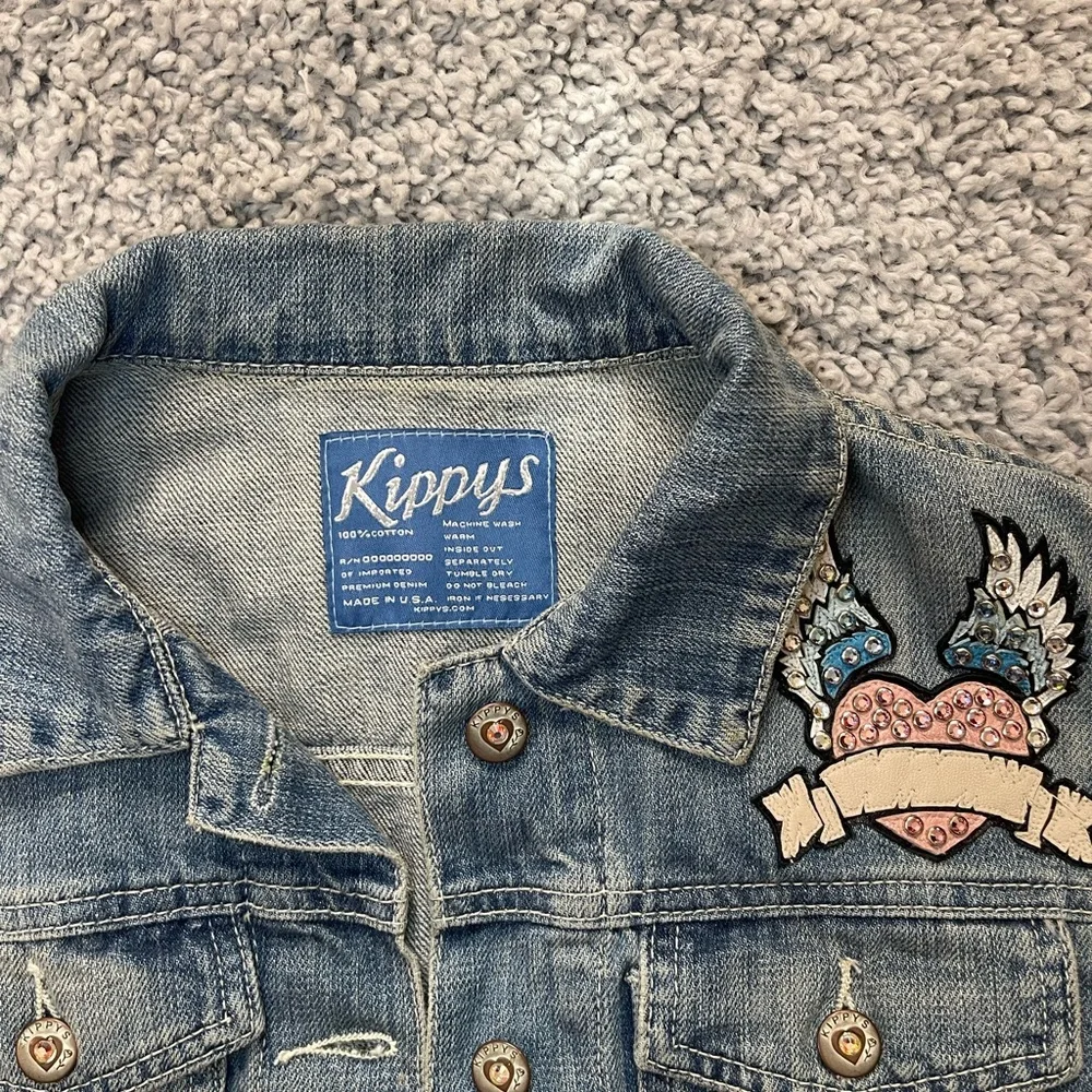 Kippys Vintage Denim Jacket With Rhinestone - Picture 3 of 8